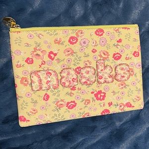 RARE PERFECT CONDITION Stoney Clover/LoveShackFancy Leather “Masks” Pouch